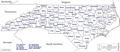 North Carolina free map, free blank map, free outline map, free base ...