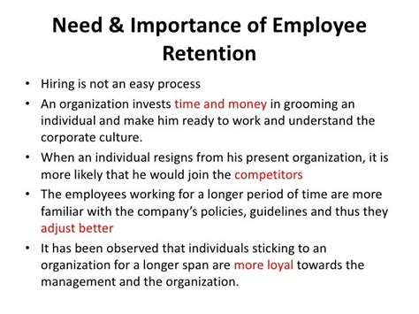 Employee retention