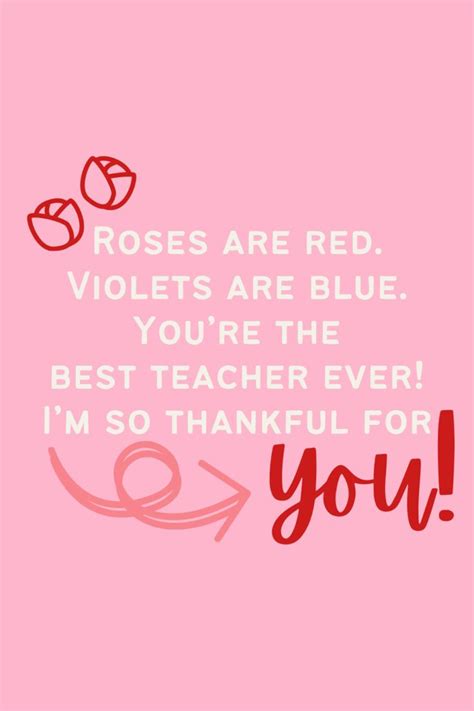 25 Valentines Quotes for Teachers From Students - Darling Quote in 2023 | Birthday quotes for ...