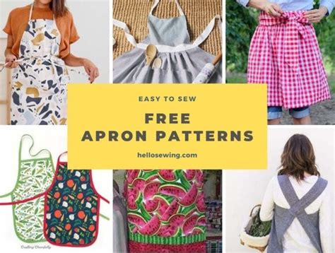 Free Apron Patterns You Can Sew In An Afternoon ⋆ Hello Sewing