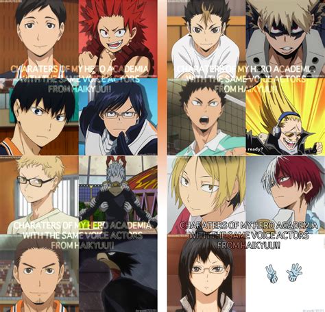 CHARACTERS OF MY HERO ACADEMIA WITH THE SAME VOICE ACTORS FROM HAIKYUU ...