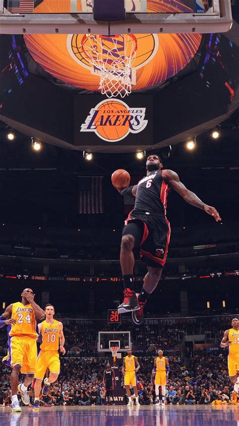 Lebron James NBA Basketball Dunk iPhone 8 Wallpaper Download | iPhone Wallpapers, iPad ...