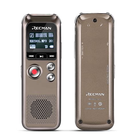 Digital Voice Recorder with Playback, Rechargeable Voice Activated Dictaphone, Noise-Reduction ...