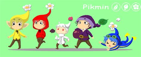 Pikmin Gijinkas by minsunwolf on DeviantArt