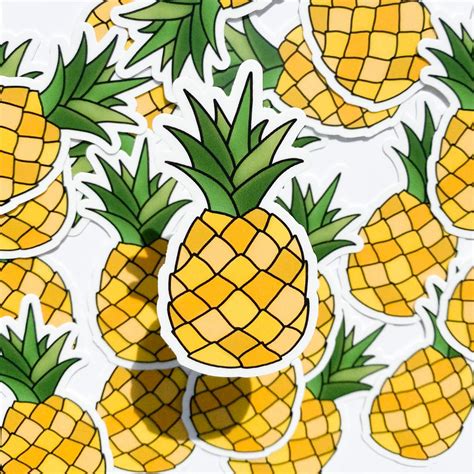 Pineapple 3 Sticker Pineapple Sticker Pineapple | Etsy