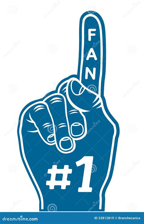 Foam Finger Number 1 Silhouette Icon. Stock Photography | CartoonDealer ...