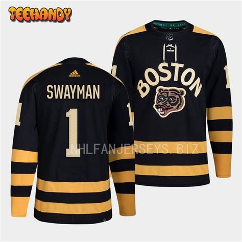 Boston Bruins Jeremy Swayman 2023 Winter Classic Black Jersey