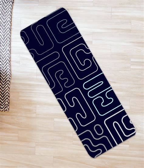 Blue Kuba Yoga Mat • African-inspired Yoga Mat • AfriMod