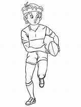Football Athlete Running Coloring Page  Free Printable Pages sketch template