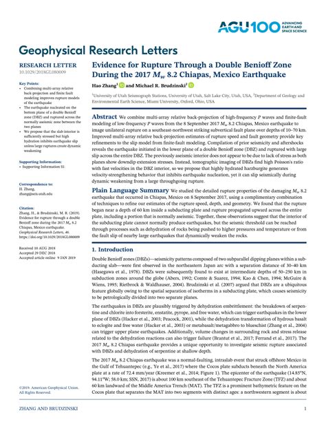 (PDF) Evidence for Rupture Through a Double Benioff Zone During the ...