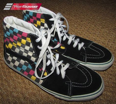 Vans High Tops Sneakers Size 10 Black Checkerboard Sk8 – RonSusser.com