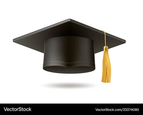 Realistic mortar board hat education hat Vector Image