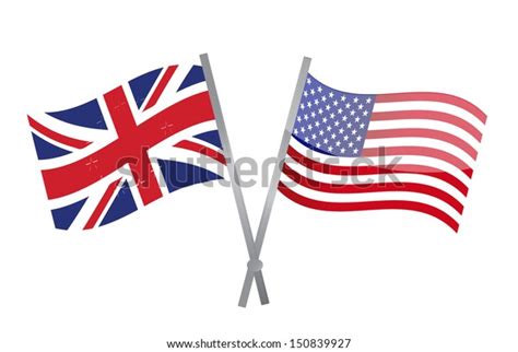 Uk Usa Flags Join Together Illustration Stock Illustration 150839927 | Shutterstock