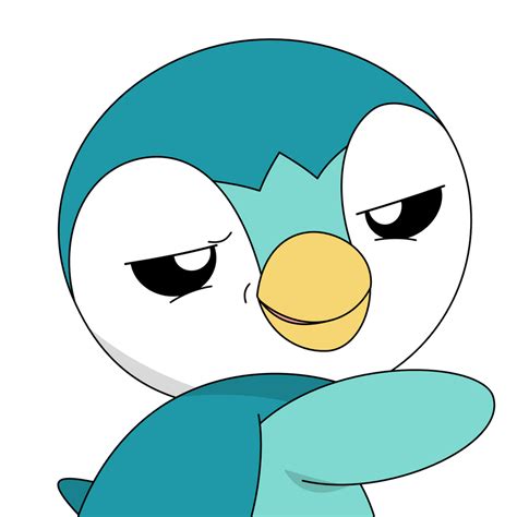 Shiny Piplup epic expression by kol98 on DeviantArt