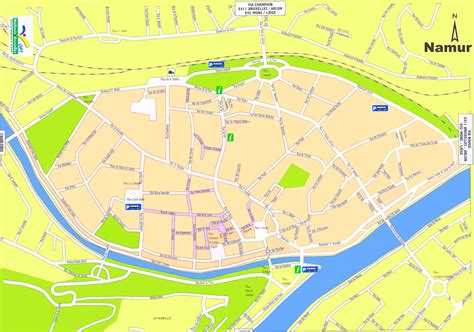 Namur tourist map - Ontheworldmap.com