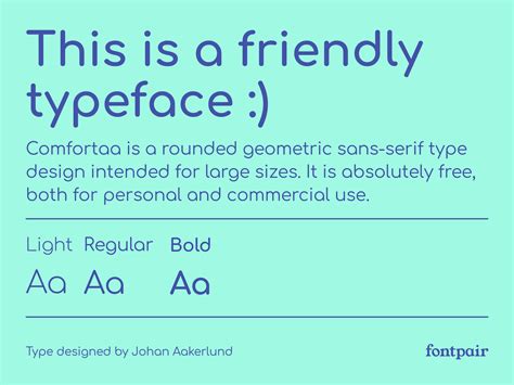 Comfortaa - Free Sans-Serif Font - Fontpair