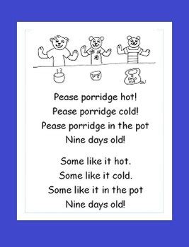 Learning to Track Print with Nursery Rhymes: Pease Porridge Hot