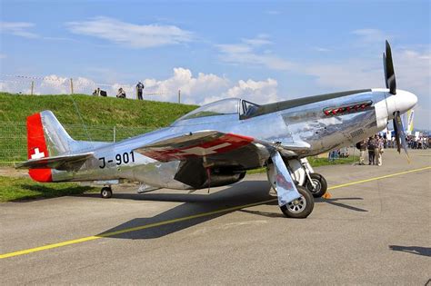 A North American P-51D Mustang painted in Swiss Air Force marking ...