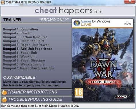 Warhammer 40,000: Dawn of War 2: Chaos Rising +1 Trainer Download, Screenshots