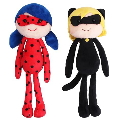 Aliexpress.com : Buy Miraculous Ladybug Adrien Cat Noir Marinette Ladybug Plagg Tikki Plush Doll ...