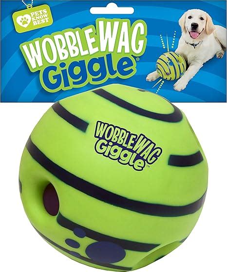 Wobble Wag Giggle Ball, Interactive Dog Toy, Fun Giggle Sounds When ...