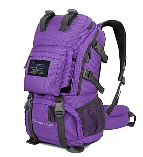 Mountaintop 35L Purple Waterproof Travel Backpack Daypack Outdoor Hiking Climbing Camping ...