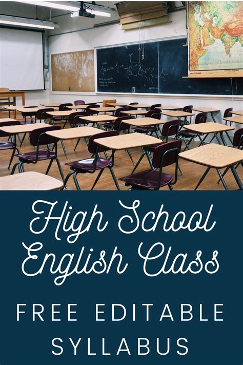 High School English Syllabus - Free and Editable | English language arts, English teaching ...