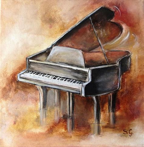 Piano painting Music painting Piano on canvas Music Wall Art image 0 Music Art Painting, Music ...