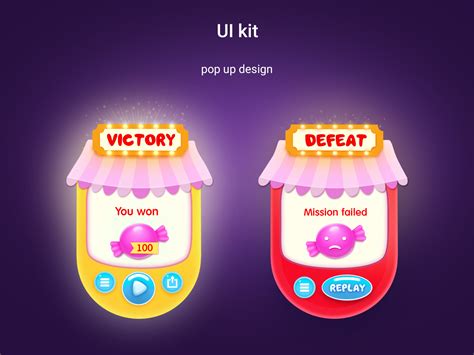 Game pop up design by Krystsina Kosyrava on Dribbble