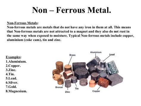 Metals - Ferrous and Non Ferrous