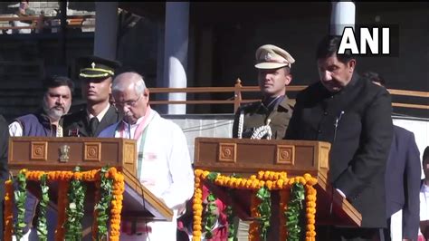 Sukhwinder Singh Sukhu takes oath as 15th chief minister of Himachal Pradesh, Mukesh Agnihotri ...