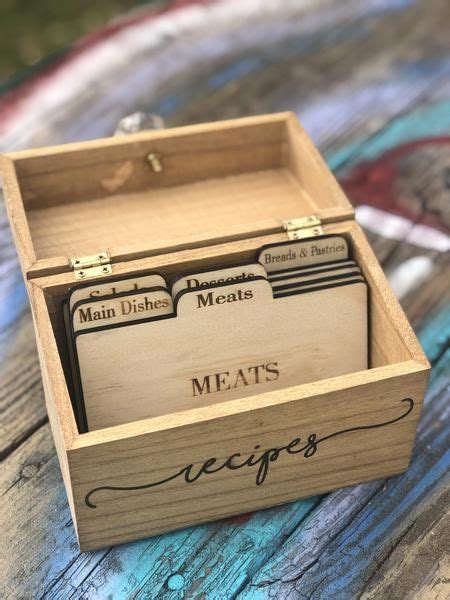 recipe card box - recipe card holder - recipe box – Country Barn Babe ...