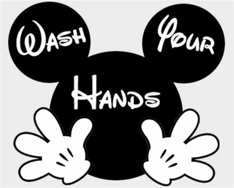 Disney Minnie and Mickey Wash Your Hands Inspired Magnet | Etsy