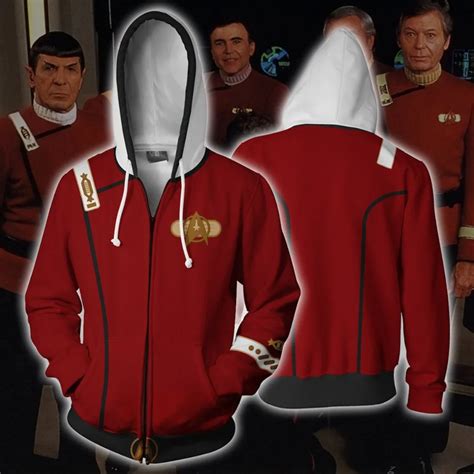 Star Trek II: The Wrath of Khan Cosplay Costumes Zipper Hoodies Sweatshirts 3D Printing Unisex ...