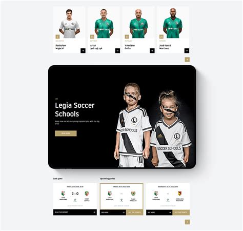 Legia Warsaw Website on Behance