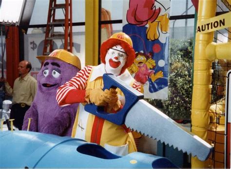 Ronald McDonald and Grimace build a McDonald’s PlayPlace in our 1998 ...