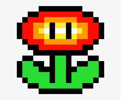 Super Mario Fire Flower - 8 Bit Mario Fire Flower - 1184x1184 PNG ...