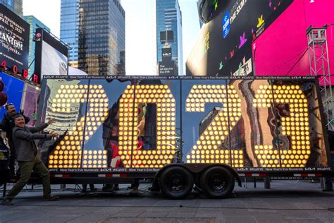 First Look at the Glittery '2023' Sign Arriving in Times Square - Parade: Entertainment, Recipes ...