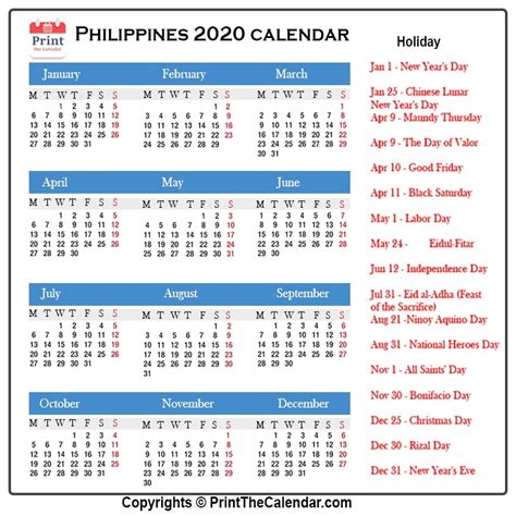 2024 Calendar Philippines With Holidays Printable Top The Best Review ...