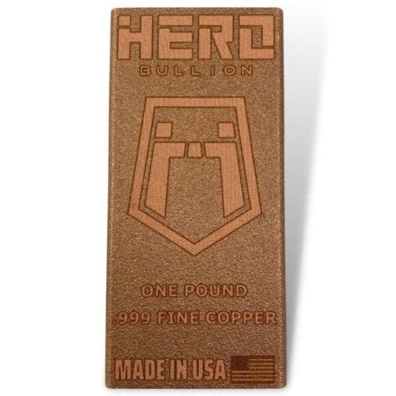 Hero Bullion 1 Pound Copper Bar - Hero Bullion