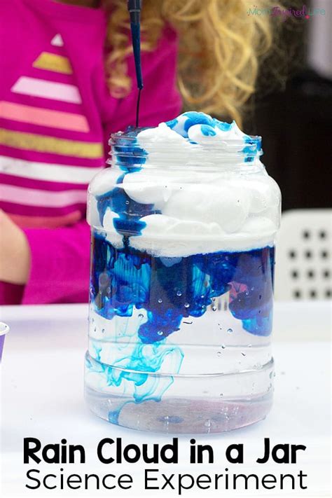 Rain Cloud in a Jar Science Experiment with Printable Recording Sheets