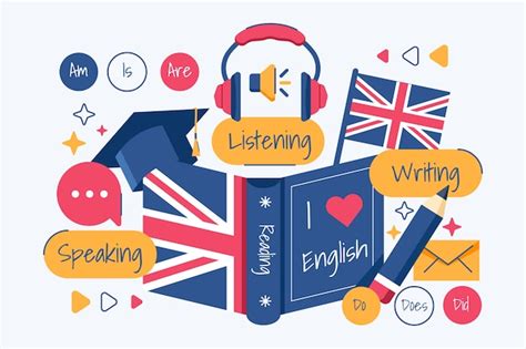 Free Vector | Hand drawn english book background