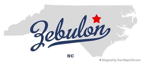 Map of Zebulon, NC, North Carolina