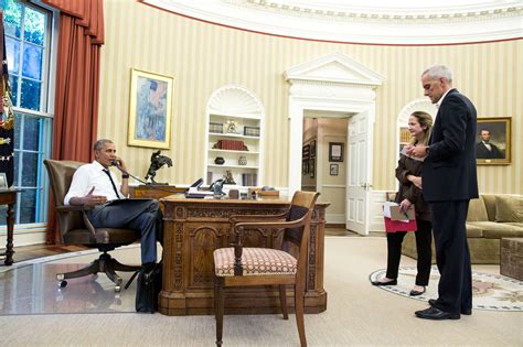 File:President Obama on the phone in the Oval Office with Secretary ...