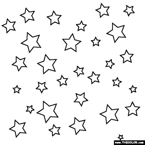 Stars In The Sky Coloring Page Creation Coloring Pages, Shape Coloring Pages, School Coloring ...