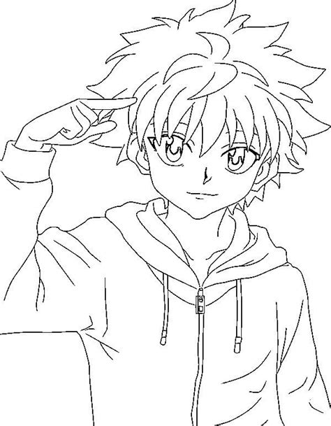 Killua Hunter x Hunter 1 Coloring Page - Free Printable Coloring Pages ...