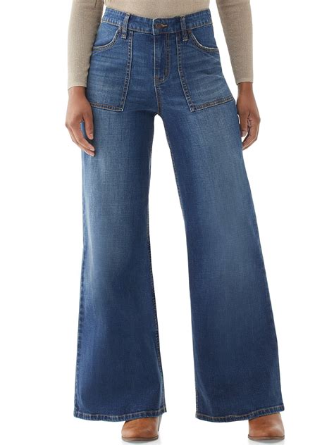 Scoop - Scoop Women's Utility Wide Leg Jeans - Walmart.com - Walmart.com