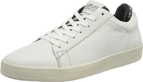 Replay Men's Erik Sneaker, 061 White, 8 UK: Amazon.co.uk: Shoes & Bags