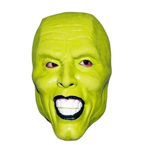 Halloween The Mask Jim Carrey Cosplay Green Mask Costume Adult Fancy Dress Face Halloween ...