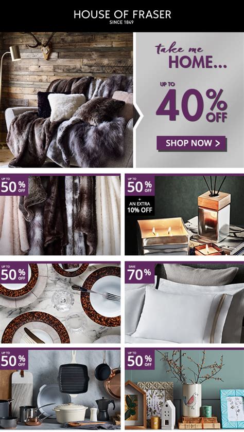 House of Fraser Home Sale – Up to 40% Off | Pynck